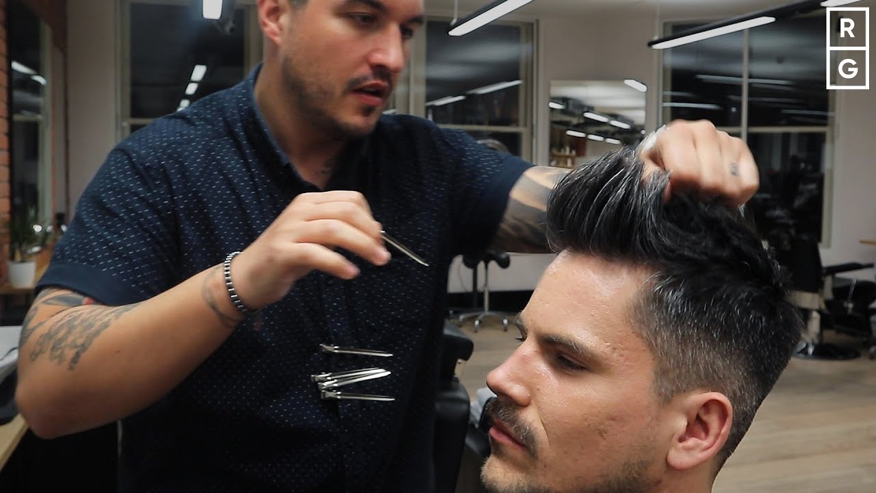 Modern Textured Pompadour Haircut | Great Hairstyle For Straight Thick Hair