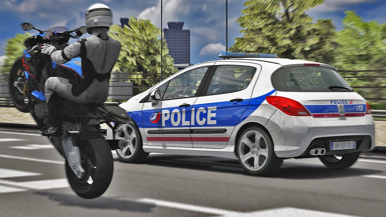 COURSE POURSUITE EN BMW S1000RR À +400KM/H SUR L'AUTOROUTE | ASSETTO CORSA - MOD TRAFFIC