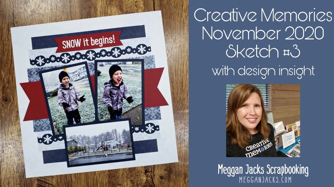 Creative Memories November 2020 Virtual Crop Sketch #3