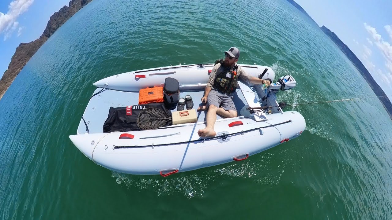 Our New INFLATABLE Boat for Camping! True Kit Discovery 4.0 with Electric Motor