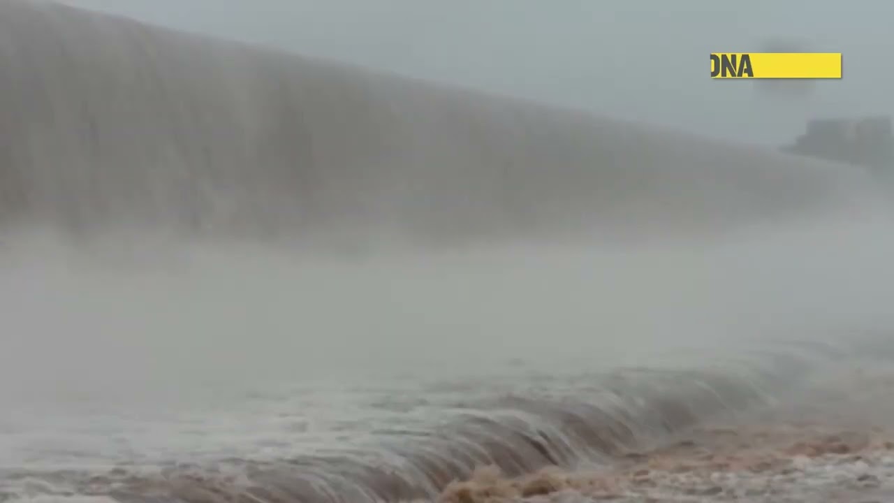 Doswada Dam overflows due to heavy rainfall in Tapi, Gujarat