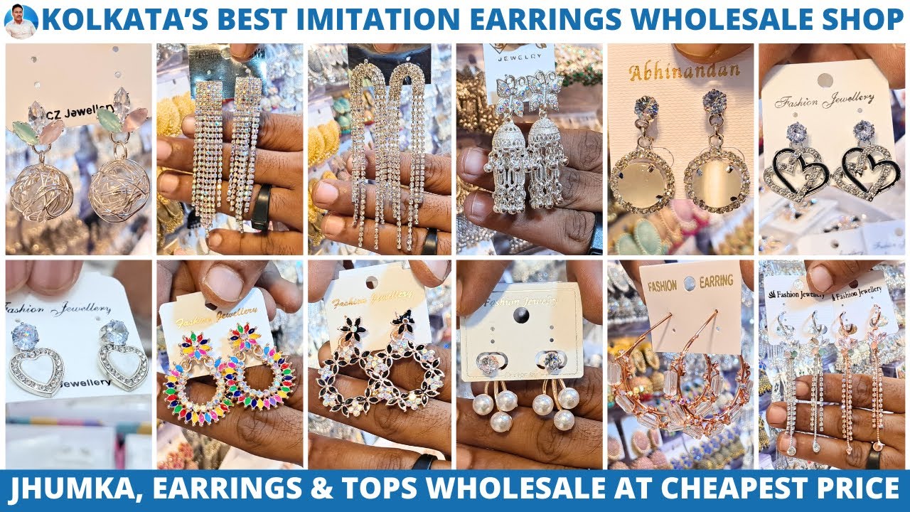 Latest Earrings Wholesale in Kolkata | Oxidised, Meenakari, Anti-Tarnish Earrings Collection