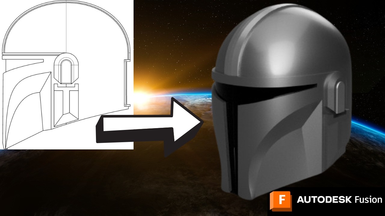 How I Made a Mandalorian Helmet in Fusion 360 with surfaces!