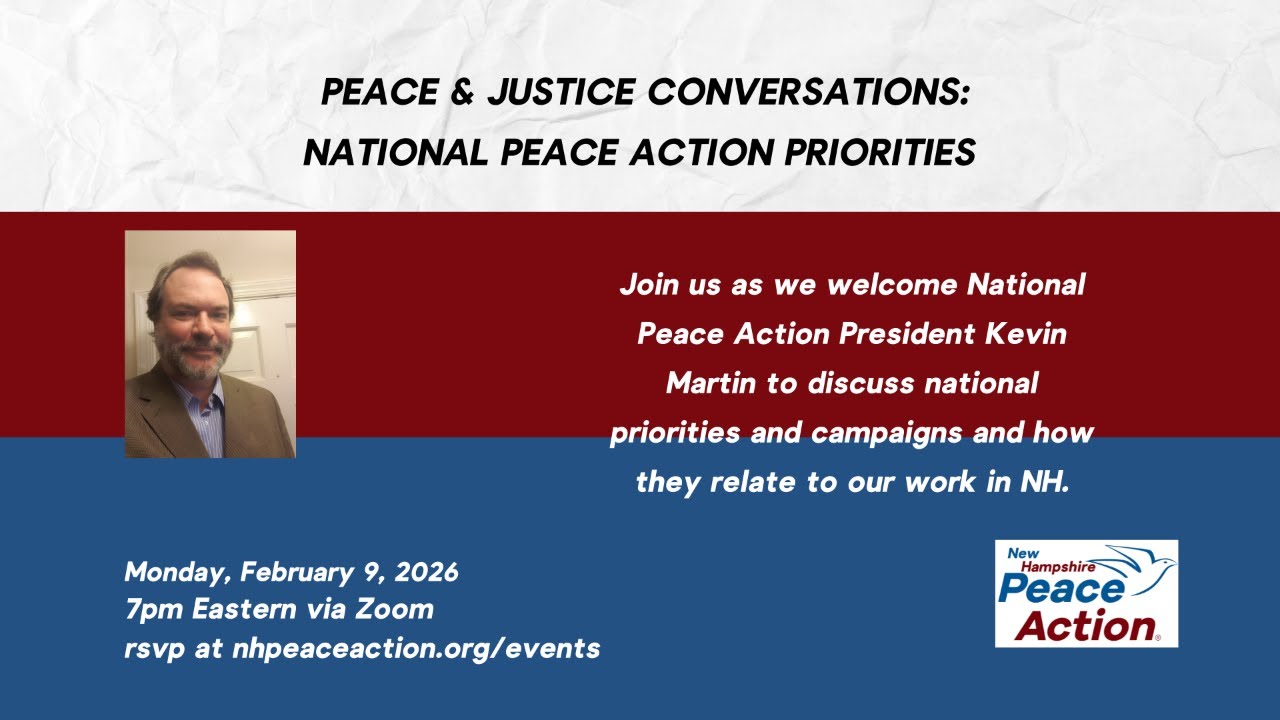 Peace & Justice Conversations: National Peace Action Priorities
