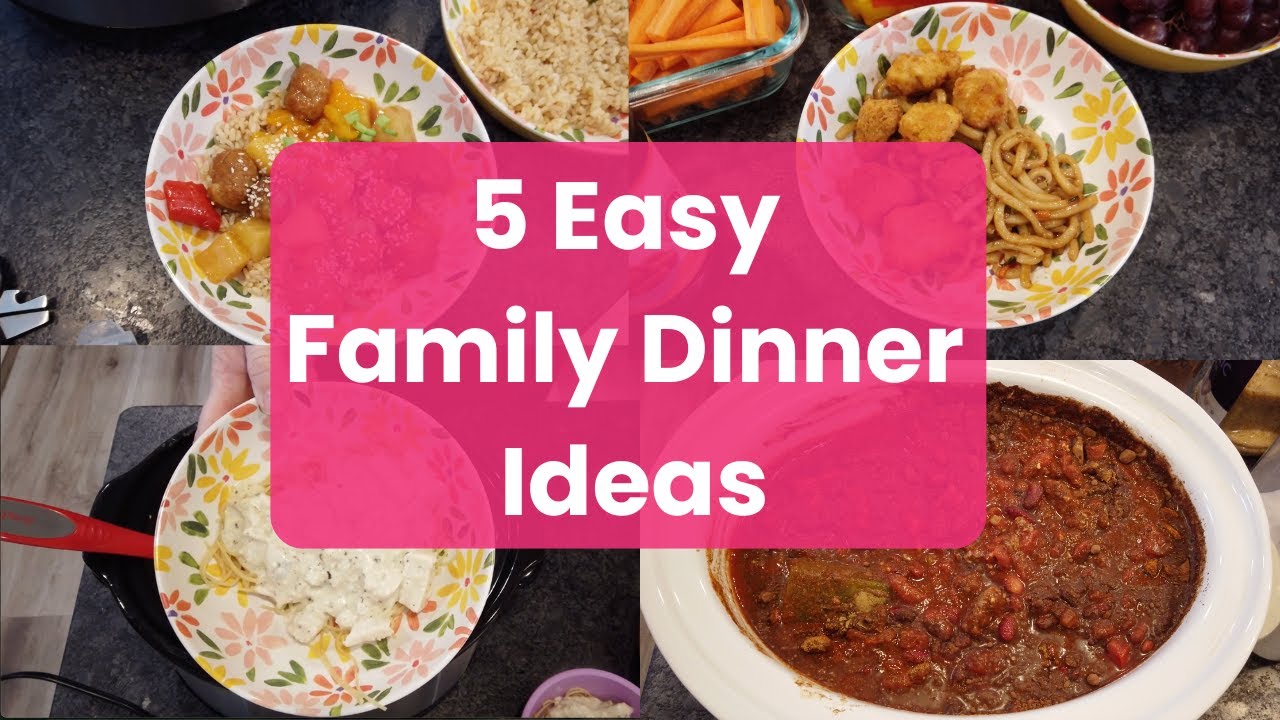 5 Easy Family Dinners 🍽️ | Kid-Friendly, Crock Pot + Freezer Meals