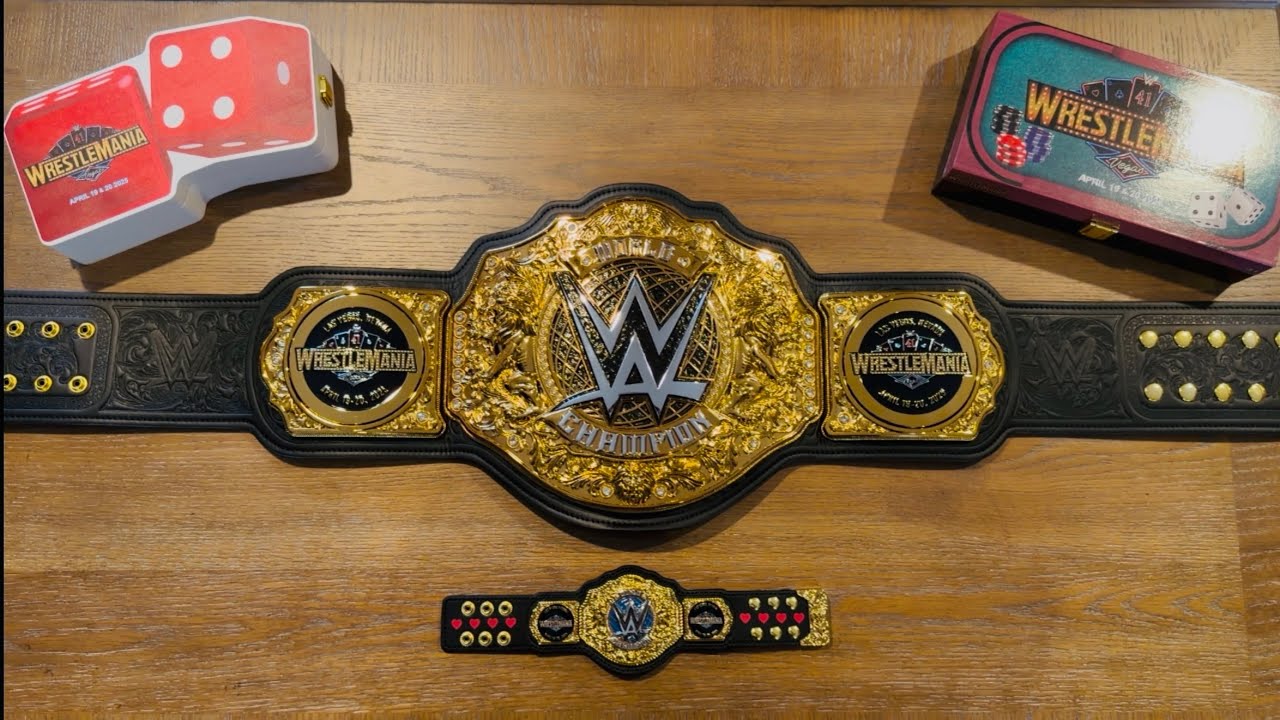 Сравнение мини-игрушек Red Dice Mini и действующего чемпионского пояса мира на WrestleMania 41 #w...