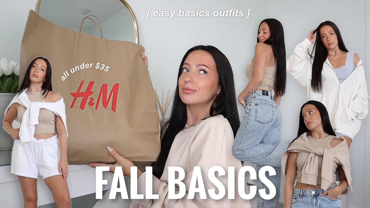 HM Fall Basics Haul and Outfits \\ Back to School Basics, H&M Try On Haul, Affordable Basics