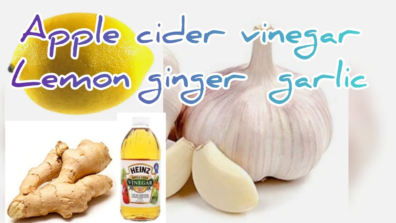 apple cider vinegar with ginger,lemon juice ,and garlic recipe//homemade