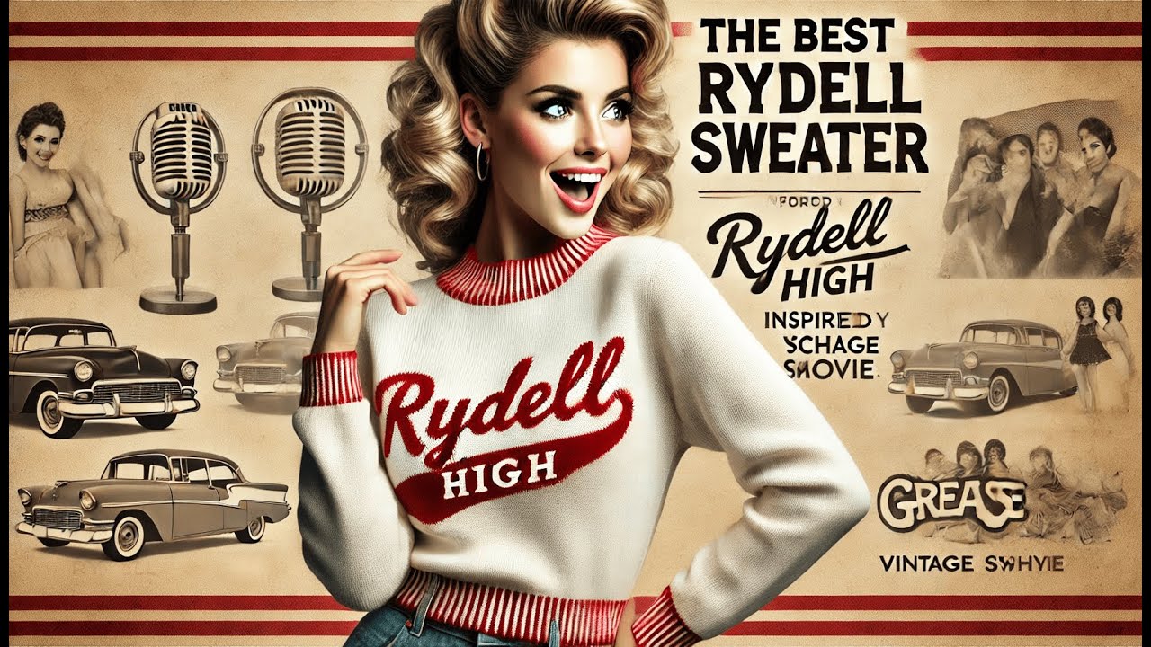 👚 Fun Costumes Grease Rydell High Plus Size Women's Cheerleader Costume | Best Rydell High Sweater 💃