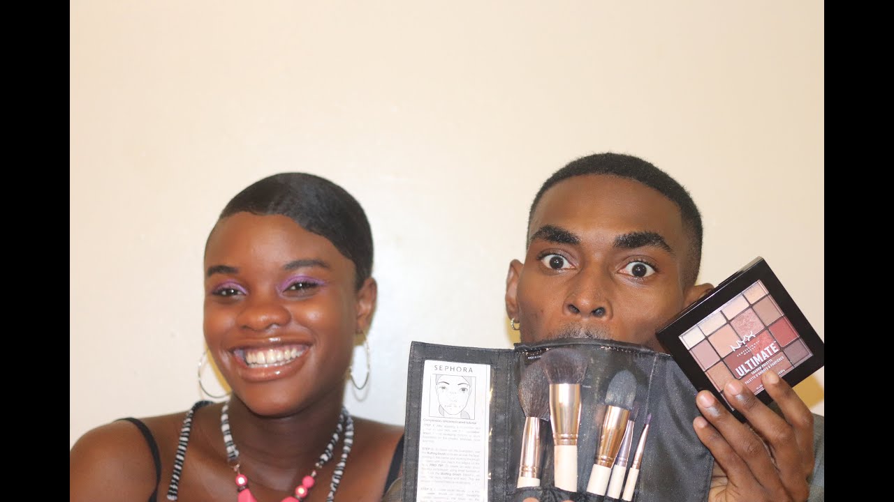 Bae does my make-up! (VINCY EDITION) *watch till the end!*