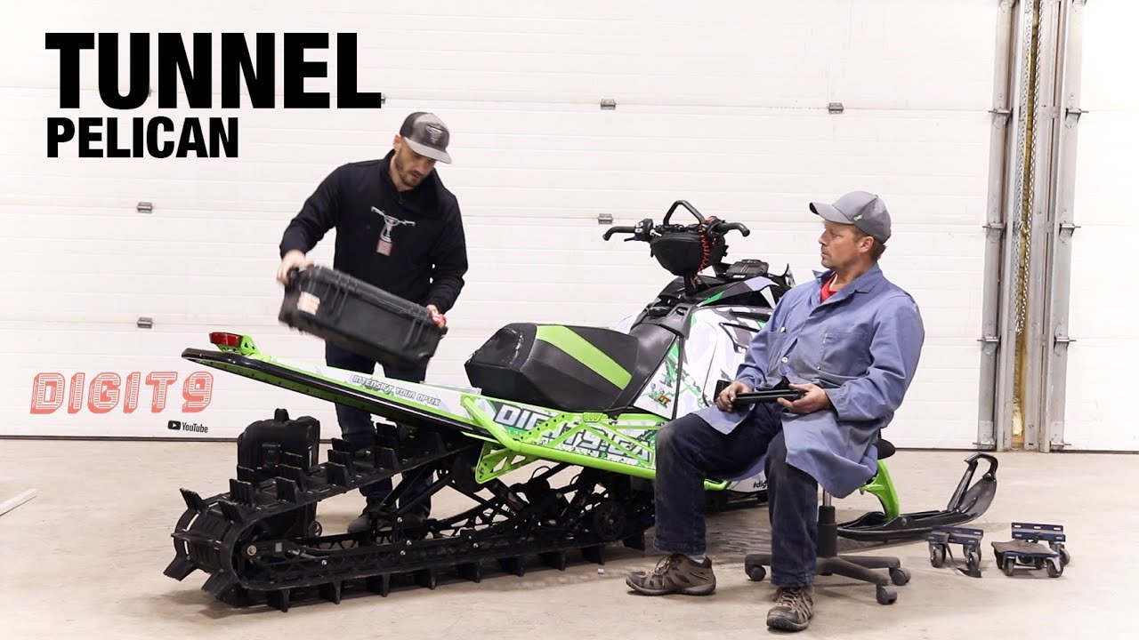 Aluminum tunnel rail mounts. Installing a pelican case on your snowmobile.