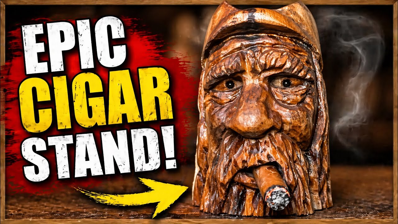 Power carving a cigar stand  Kutzall Dremel 3000 Foredom 