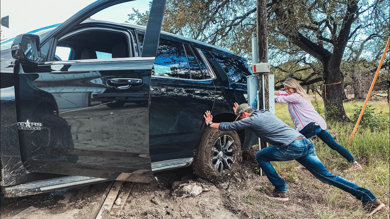 STUCK! New Tahoe wrecked.