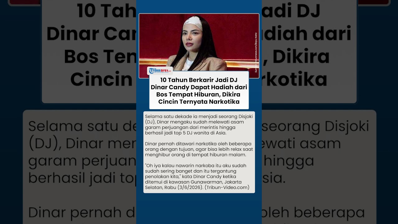 10 Tahun Jadi DJ, Dinar Candy Terima Hadiah dari Bos Klub Malam, Dikira Cincin Ternyata Narkotika