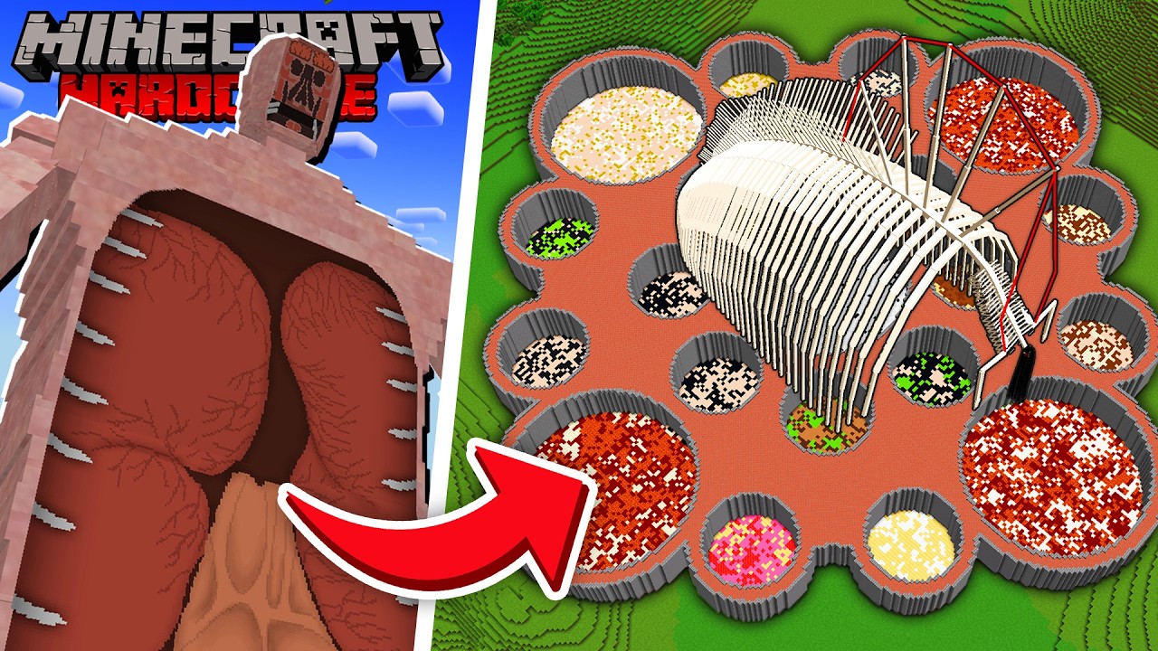I TRAPPED EVERY ATTACK ON TITANS In Minecraft