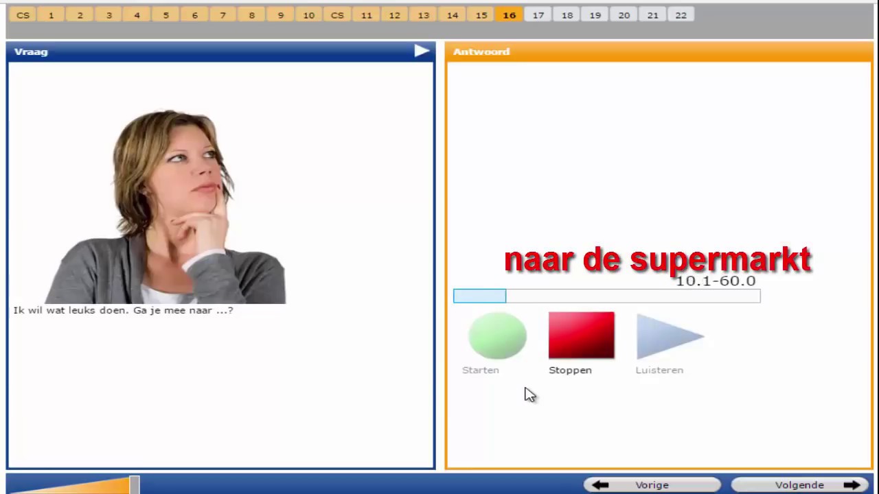 الرقم 3 امتحان التحدث spreken A1