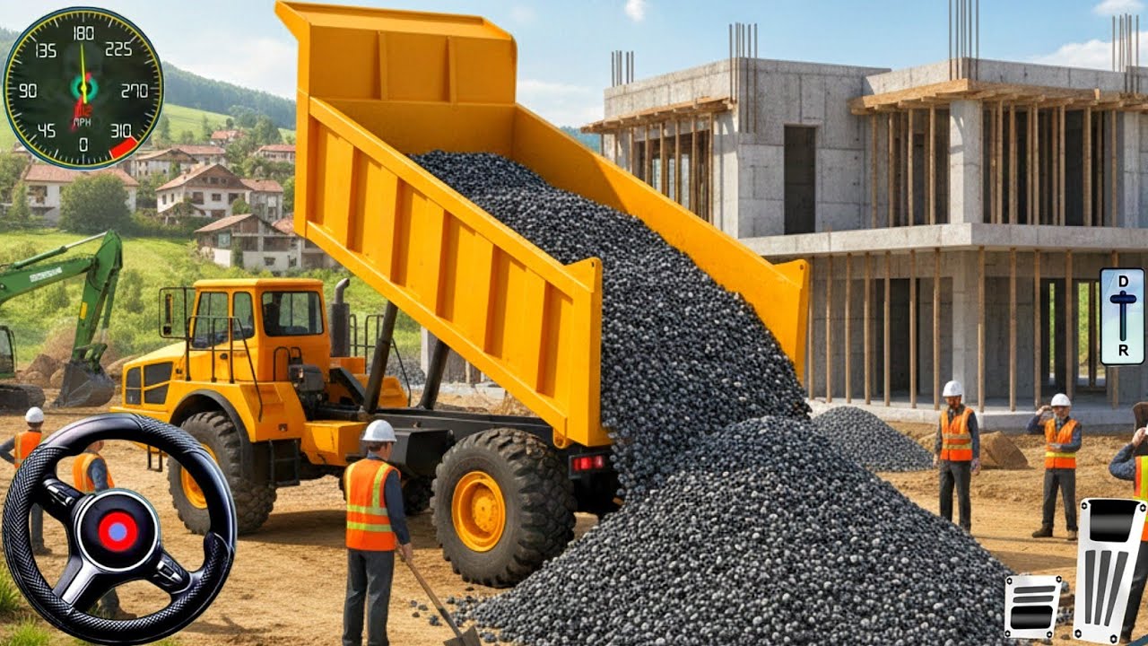 New Villa Construction Simulator Part 1 - Heavy Excavator JCB Games 2026 - Android Gameplay
