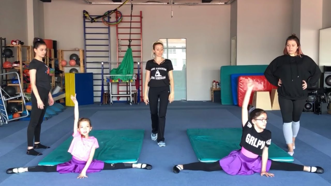 Cimnastikte seri hareketler Gymnastics training for kids