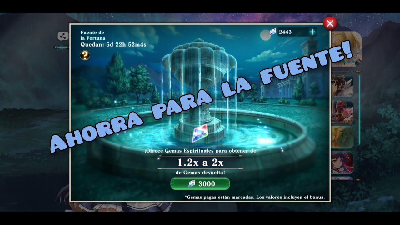 Evertale: Como conseguir 30mil gemas para la fuente *consejos*