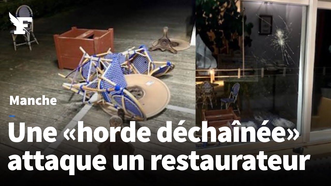 Les images de l'agression d'un restaurateur par une dizaine d'individus devant son établissement