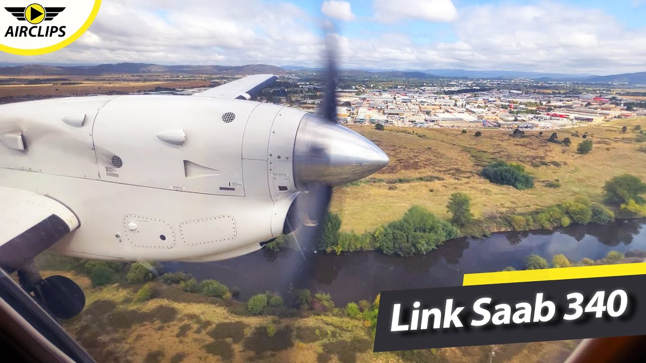 WingWednesday! Positive Landing ;) Classic Saab 340 of Link Airways smoking the mains  [AIRCLIPS]