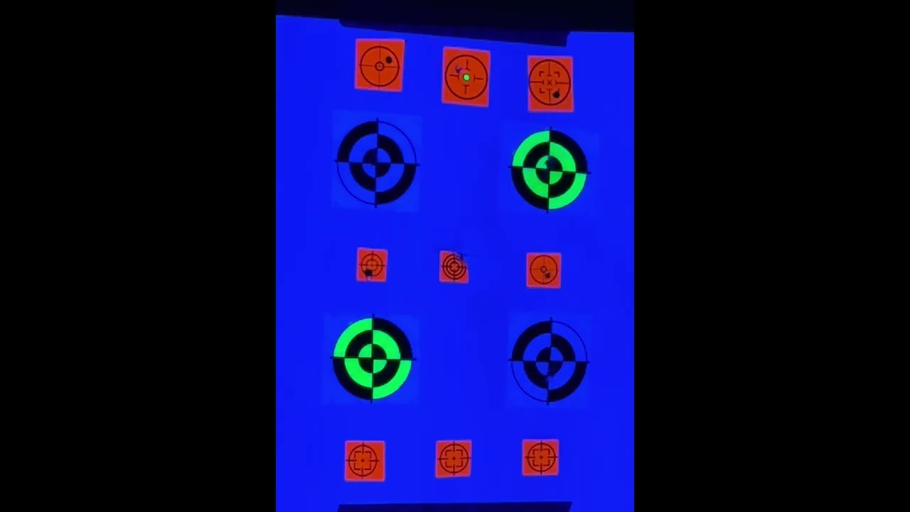 Daisy 880 vs Andy G’s black light reactive targets #cool #fun #trending