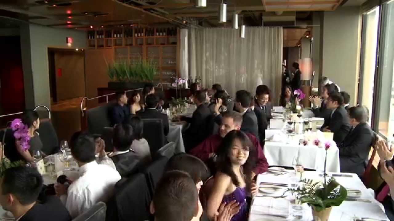 Canoe Restaurant & Bar Wedding Reception | Bridal Party Grand Entrance in Toronto