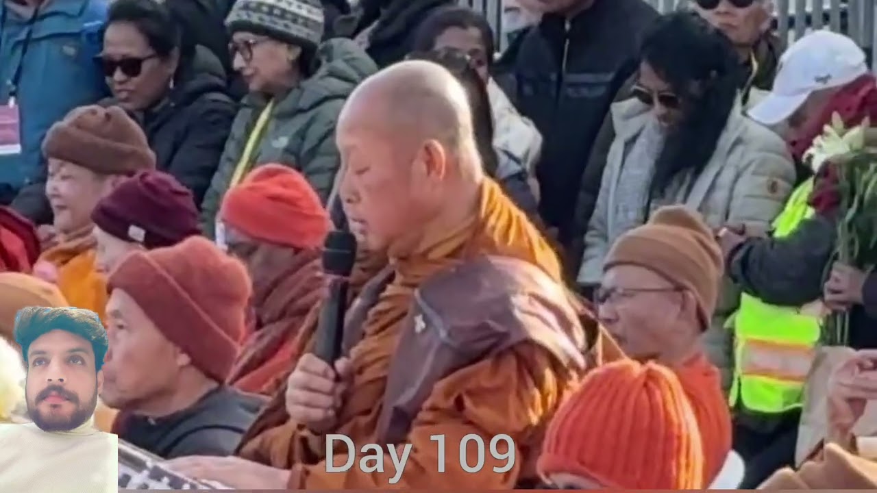 Day 109 🥰 Final day ♥️ Venerable Monk Pannakara #walkforglobalpeace #buddhistmonks 