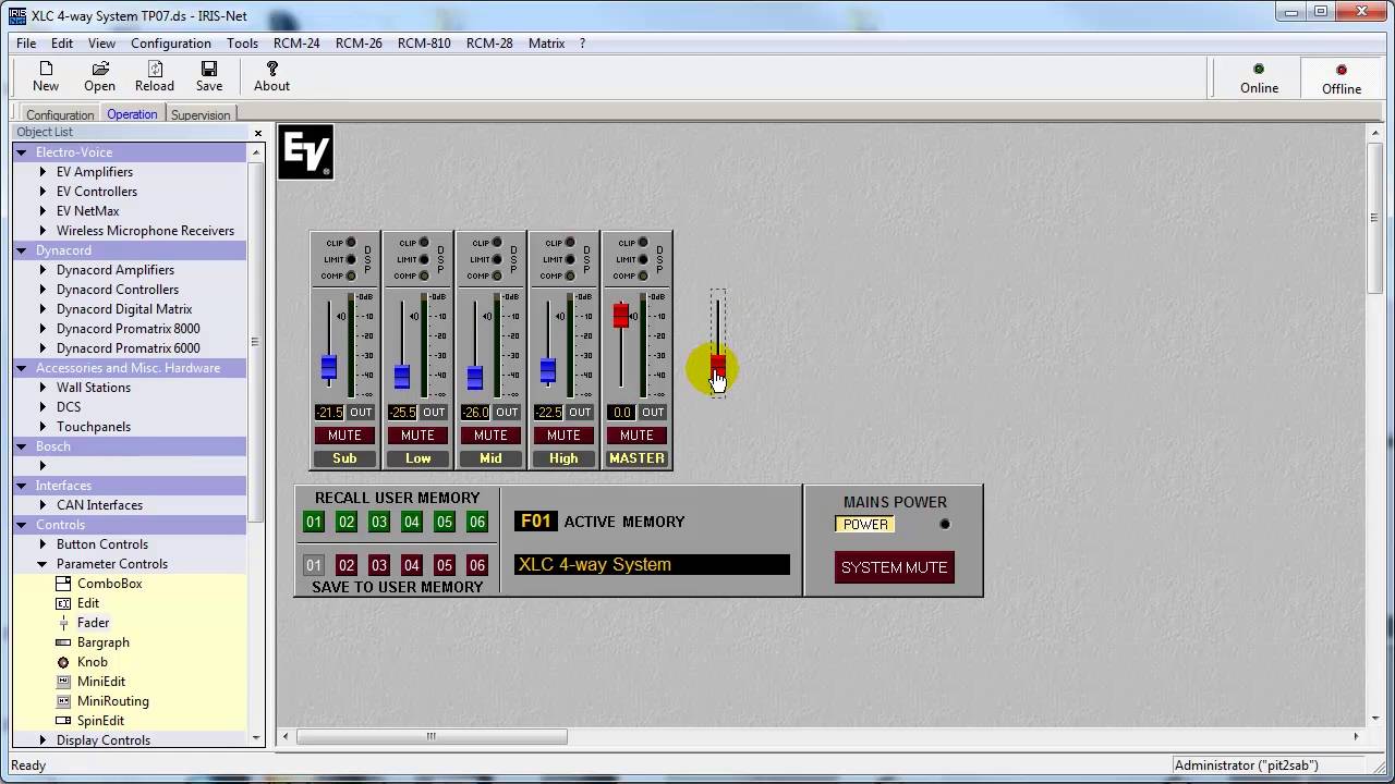 How an IRIS-Net Project is created / Chapter 8: Working with Controls