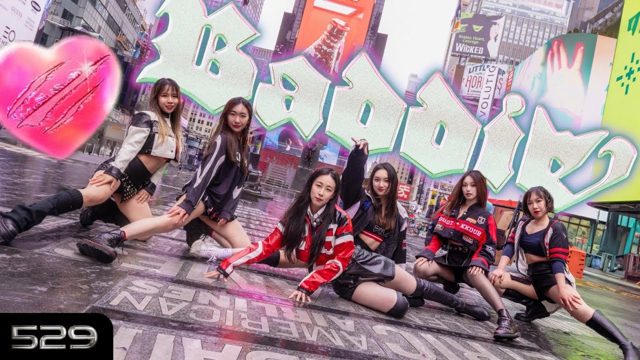 ⛈ 🐈 Danced through the rain at Times Square  [KPOP IN PUBLIC | NYC] IVE 아이브 - 'Baddie' by 529 dance