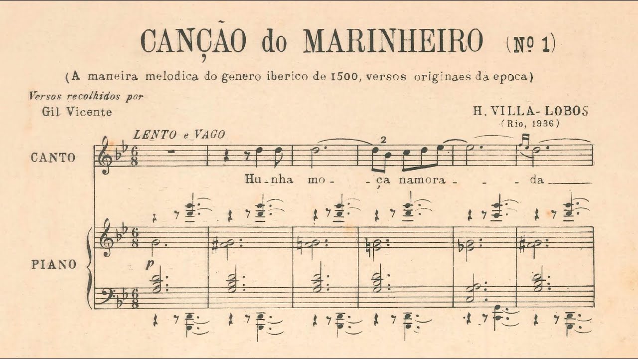 Villa-Lobos - Canção do marinheiro (Lia Salgado, soprano; Murillo Santos, piano)