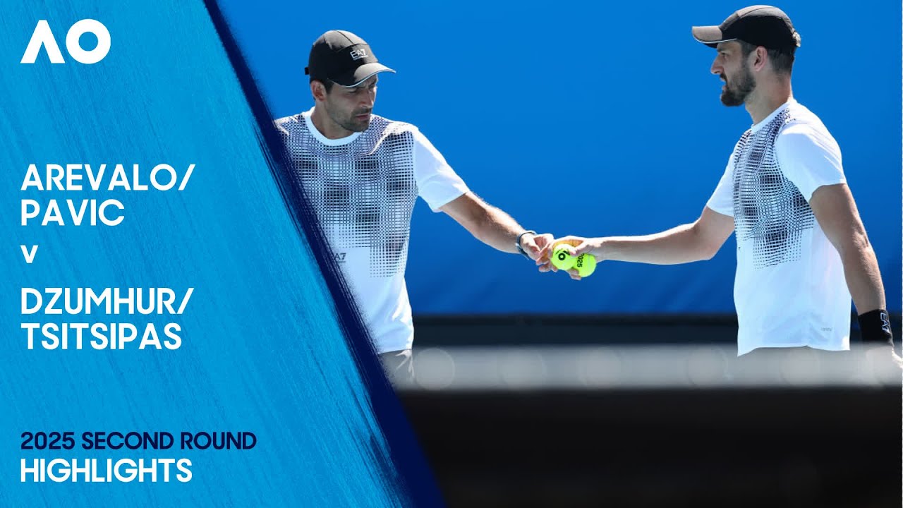 Arevalo/Pavic v Dzumhur/Tsitsipas Highlights | Australian Open 2025 Second Round