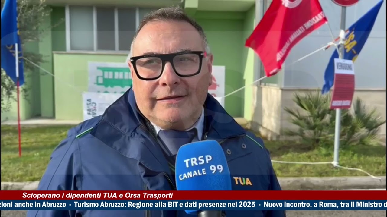 Scioperano i dipendenti TUA e Orsa Trasporti  -TG News Abruzzo del 06/02/26