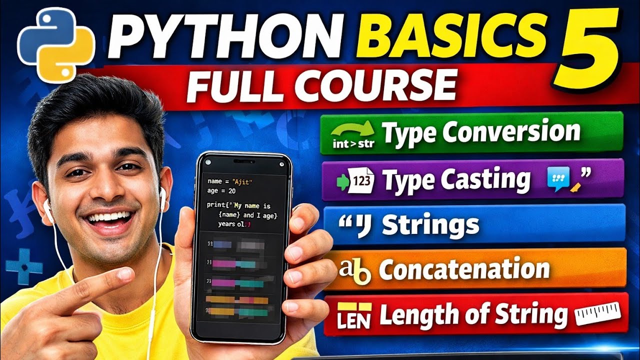 What is Type Conversion, Casting, String, Concatenation and length of string?