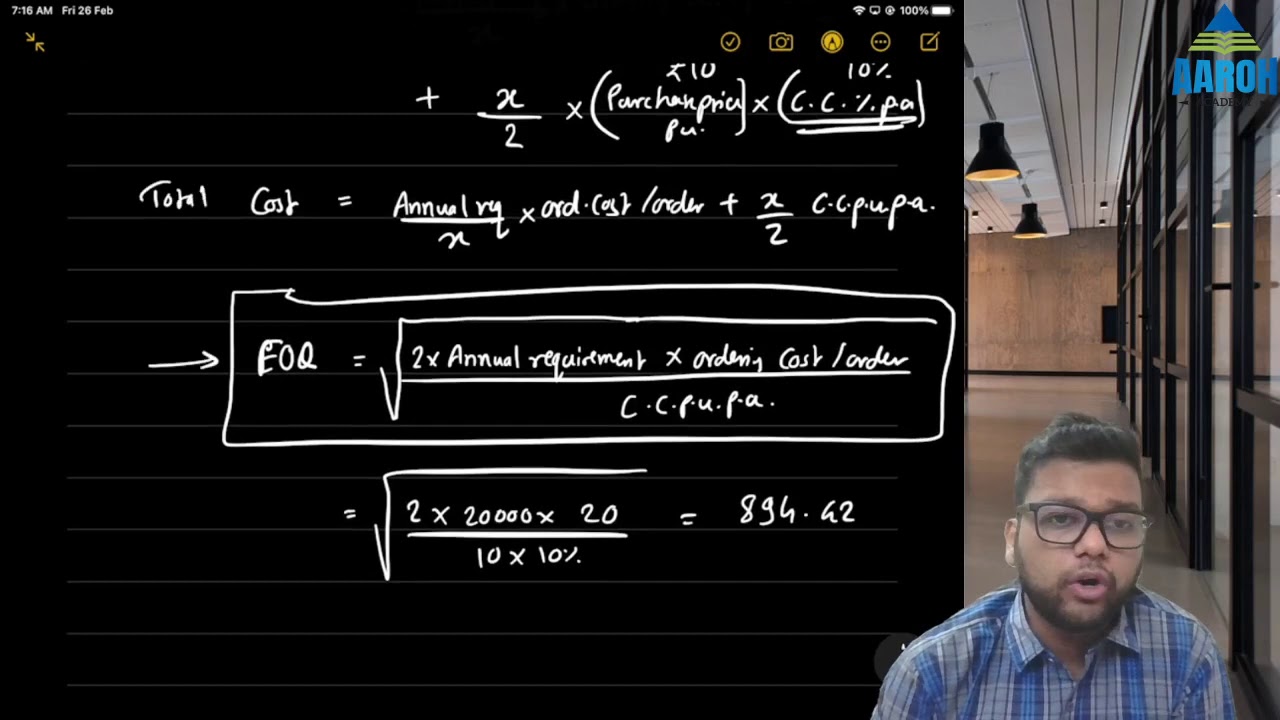 Material Cost Lecture 4 | CA Inter Costing Regular Batch Lecture 9 | Inventory Levels
