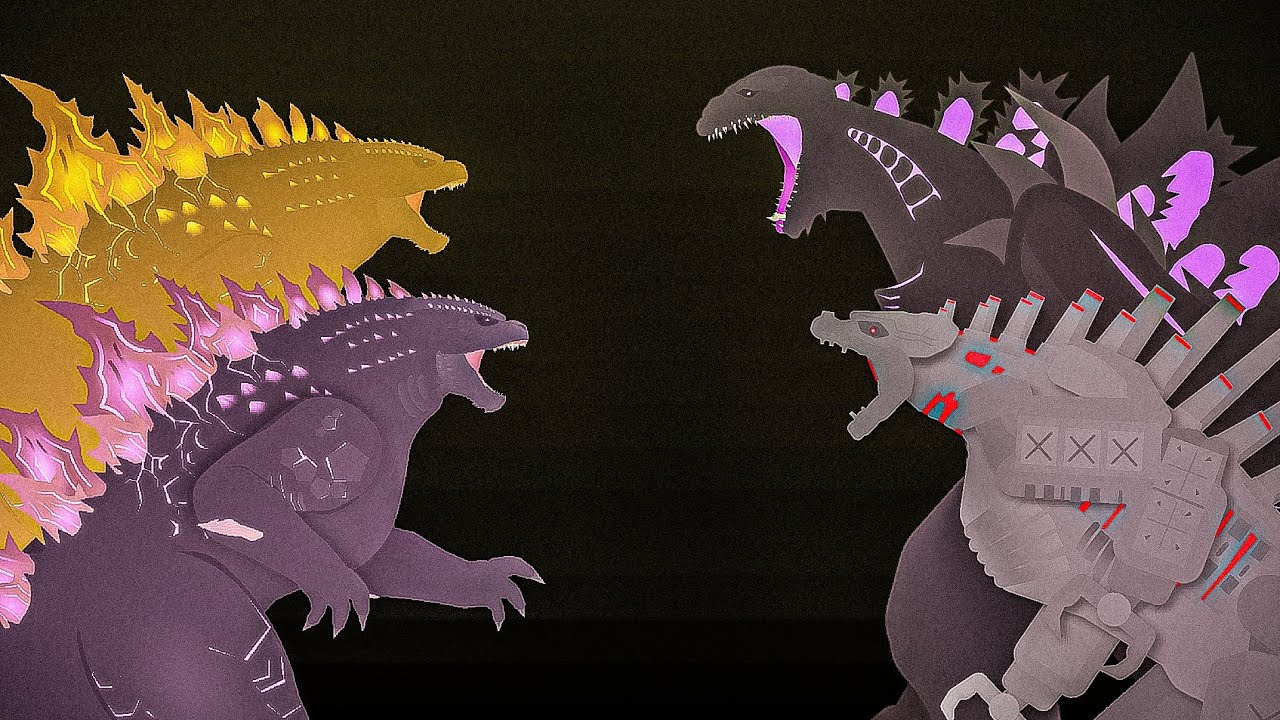 Evolved Godzilla VS Mechagodzilla & Hakaishin Godzilla | Full Fight Animation