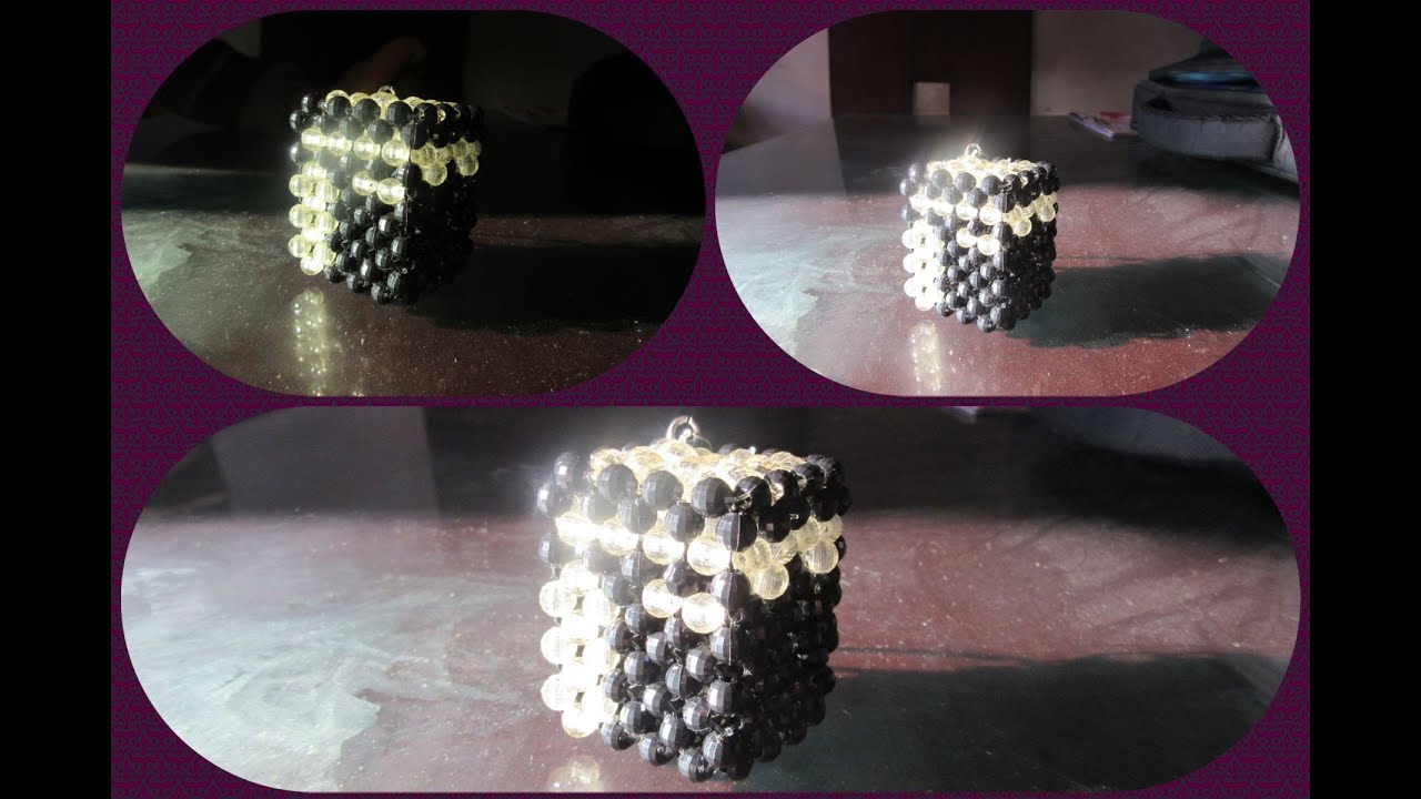 طريقه عمل مجسم الكعبة ميداليه من الخرز