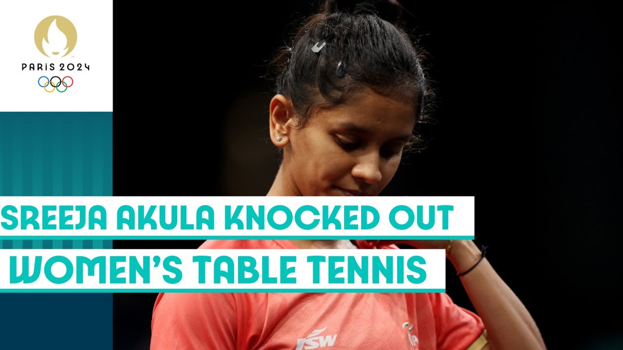 Sreeja Akula knocked out by Sun Yingsha in women’s table tennis 🏓 | Paris 2024 highlights