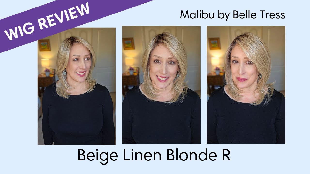 Malibu Wig by Belle Tress in Beige Linen Blonde Rooted - Heat Friendly Wig