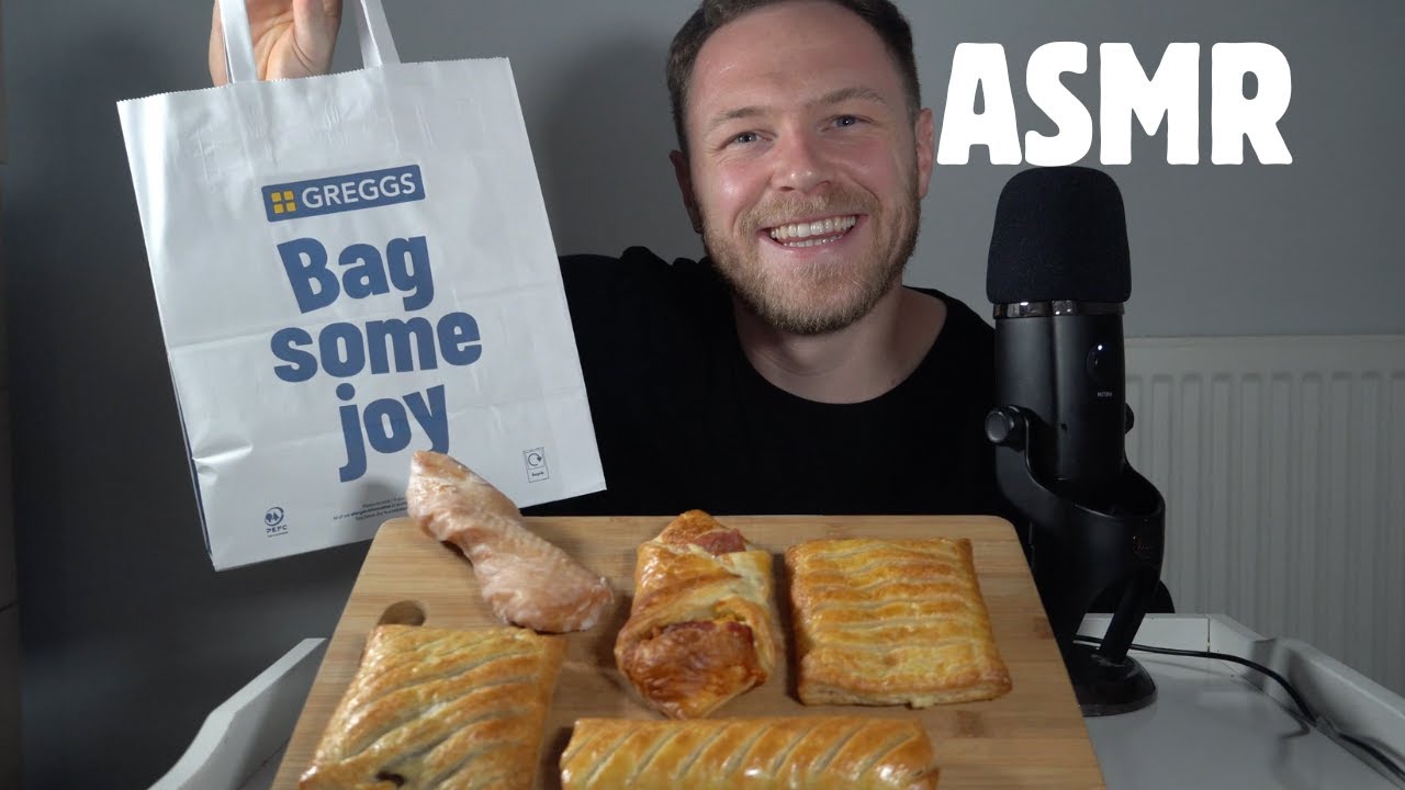 ASMR: GREGGS MUKBANG - EATING SOUNDS - SOFT WHISPERS