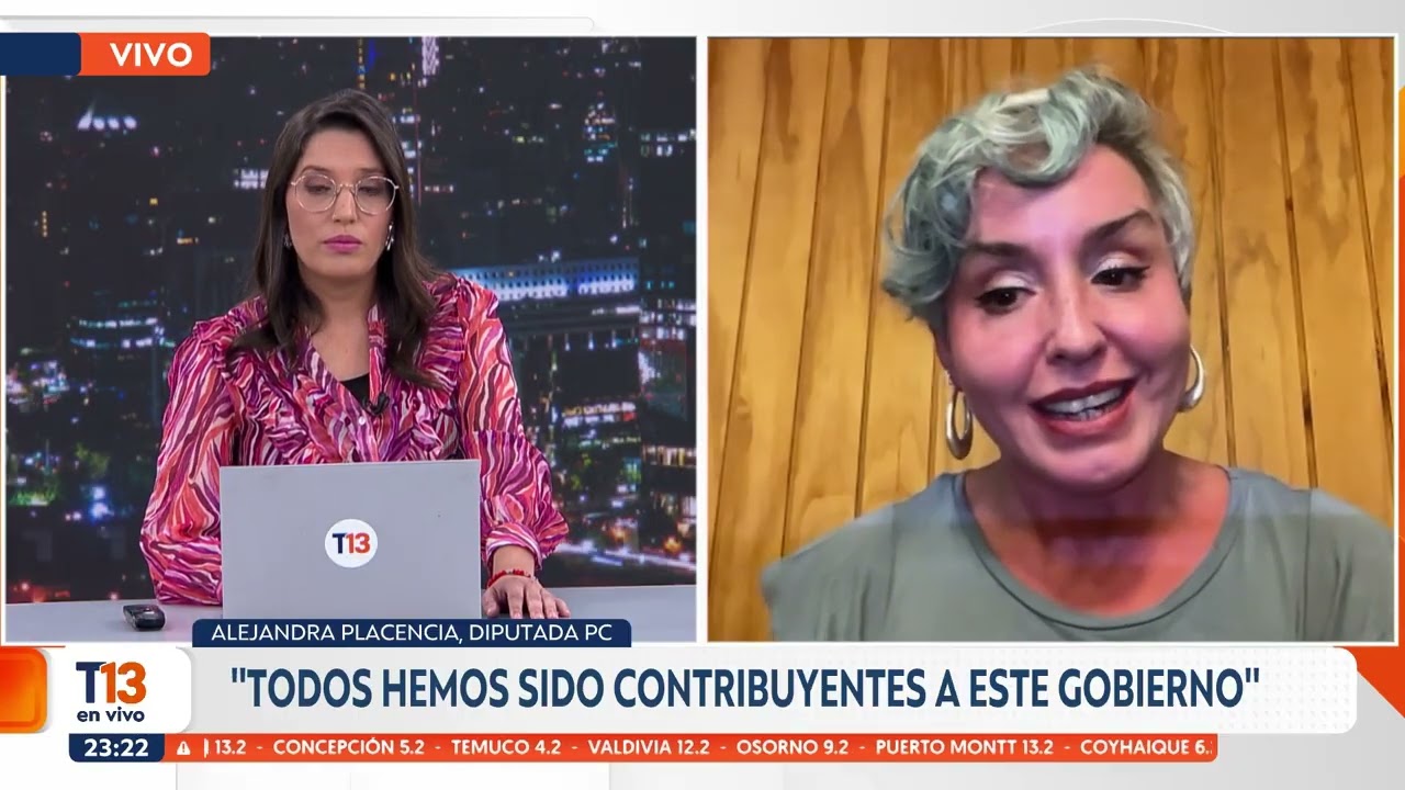 Entrevista a la diputada del Partido Comunista, Alejandra Placencia - T13 Noche