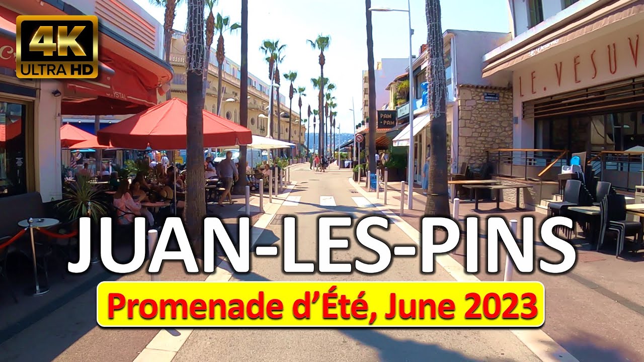 Juan-Les-Pins, France • Arriving from Antibes • Côte d'Azur • June 16, 2023 • Virtual Tour 4K