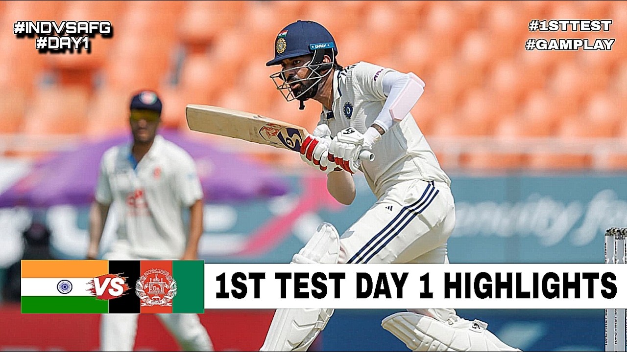 India Vs Afghanistan 1st Test Day 1 Highlights 2026 | IND Vs AFG 1st Test Day 1 Highlights 2026