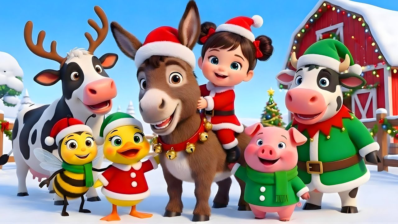 🎶 Abejita Chiquitita 🐝 Mi Burrito Sabanero 🫏 Mix Navidad Granja 🐮 &  El Patito 🐥| Christmas Songs🎄