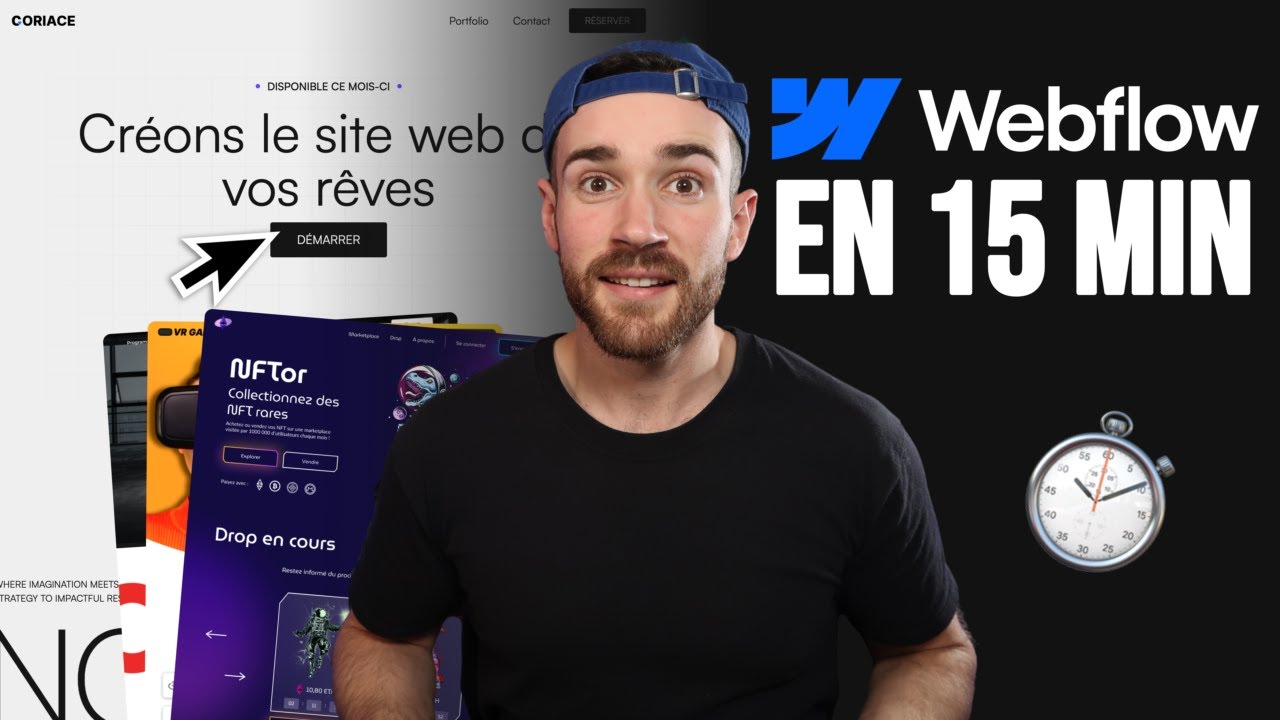 Webflow : Apprendre à utiliser et modifier un template gratuit pour faire un site -Tutoriel facile