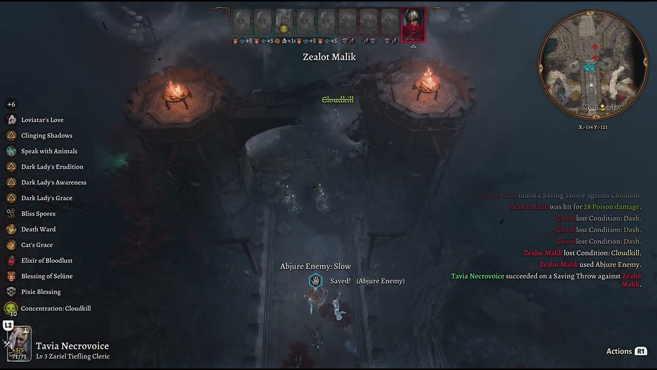 Necromancer Mostly-Wizard vs Moonrise Guards