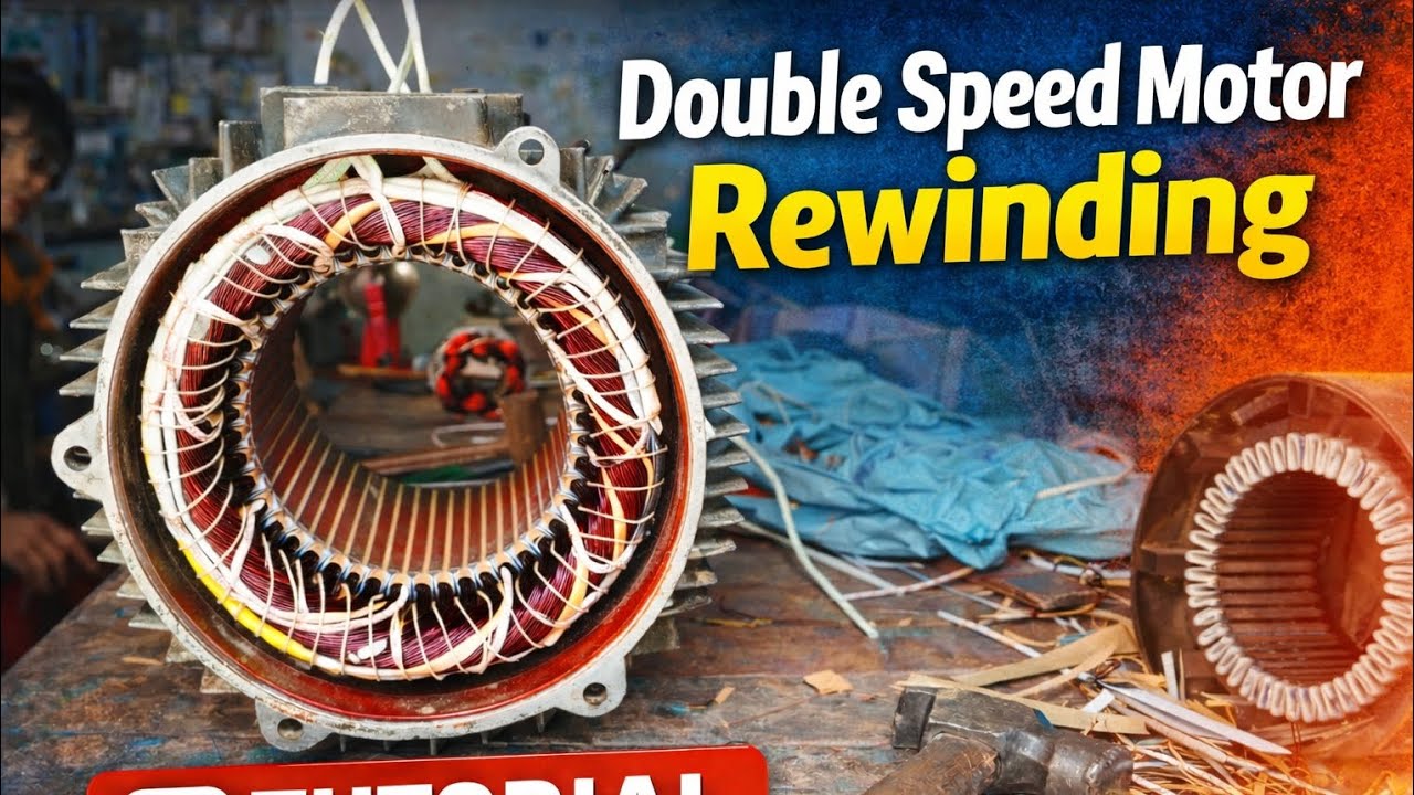How to Rewinding Double Speed Motor | 700/1400 RPM | 48 Slot Winding | Double Speed Connection
