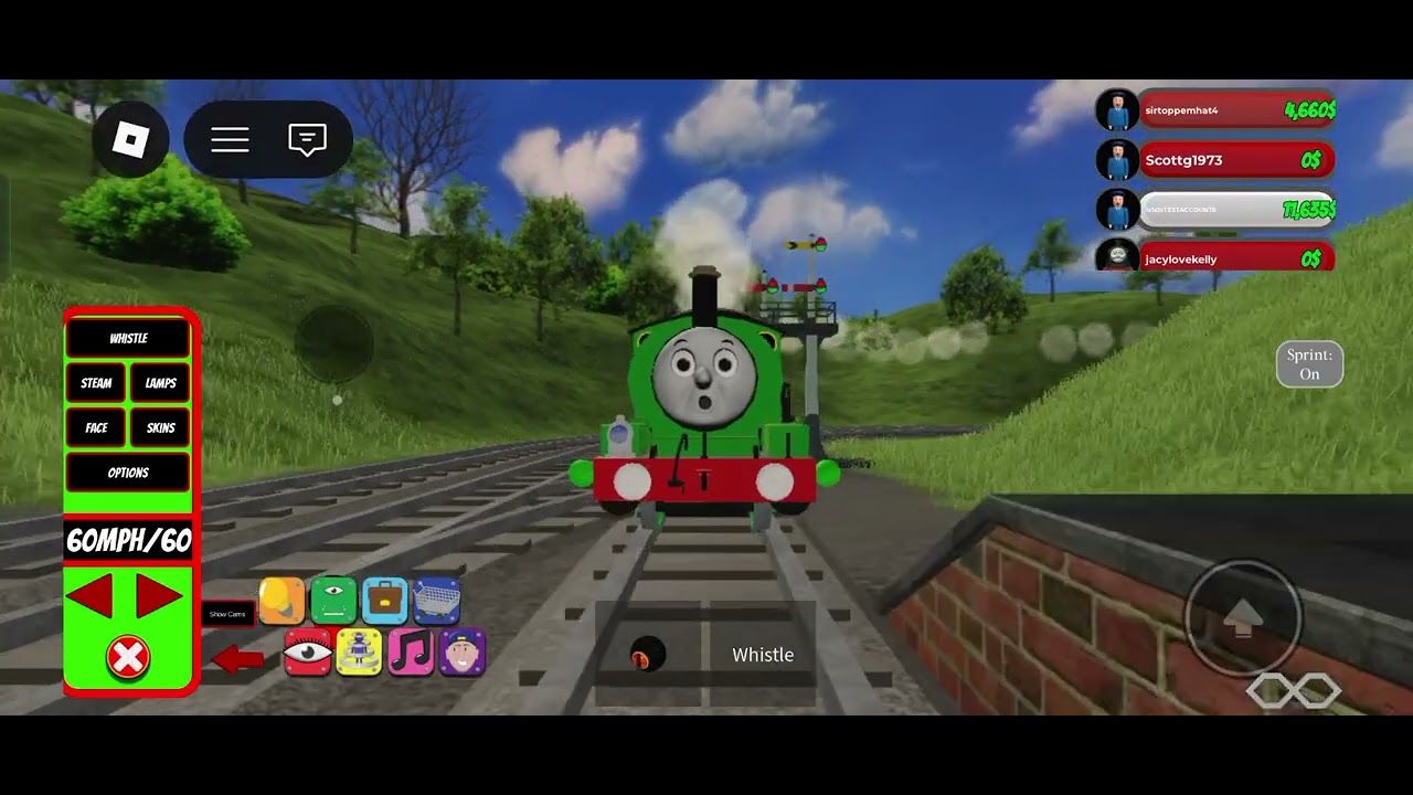 Percy's chocolate crunch crash recreation scene