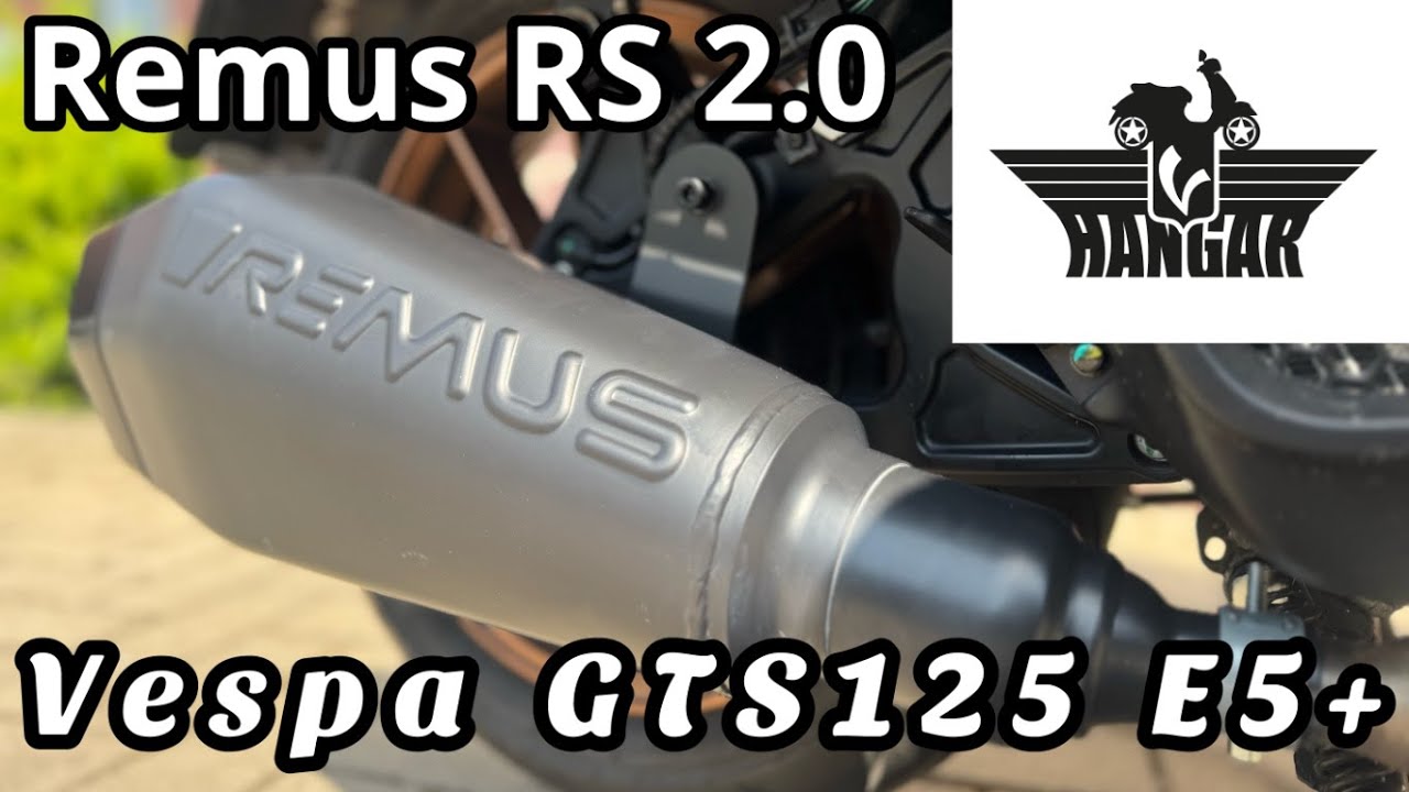 Remus RS 2.0, Montage an einer Vespa GTS 125 E5+ und kleiner Soundcheck