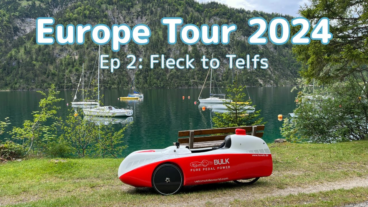 Velomobile Tour Europe 2024: Day 3 Fleck to Telfs (Isar Radweg, Sylvenstein See, Achensee)